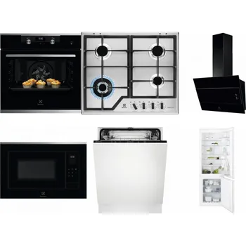 Set domácích spotřebičů ELECTROLUX KODEH70X + ELECTROLUX KGS64362XX + ELECTROLUX LFV316K + ELECTROLUX LMS4253TMX + ELECTROLUX EEA27200L + ELECTROLUX ENT6TF18S