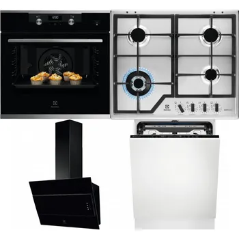 Set domácích spotřebičů ELECTROLUX KODEH70X + ELECTROLUX KGS64362XX + ELECTROLUX LFV316K + ELECTROLUX EEM69410L