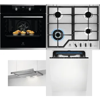Set domácích spotřebičů ELECTROLUX KODEH70X + ELECTROLUX KGS64362XX + ELECTROLUX LFP326S + ELECTROLUX EES48200L