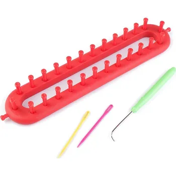 Galanterie Plastový rámeček na pletení tunelů, šál, čepic 5,2x26 cm