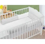 Mantinel do dětské postýlky - VÁLEC - kosočtverce - šedá, bílá - průměr 12x240 cm