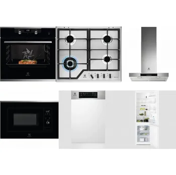 Set domácích spotřebičů ELECTROLUX KODEC75X2 + ELECTROLUX KGS64362XX + ELECTROLUX LFT426X + ELECTROLUX LMS2203EMX + ELECTROLUX EEM43300IX + ELECTROLUX LNT3LF18S
