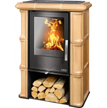 Krbová kamna ABX, spol. s.r.o. ABX SICILIA K I kachlová kamna 3,5-9kW, rovný sokl, tabakbraun