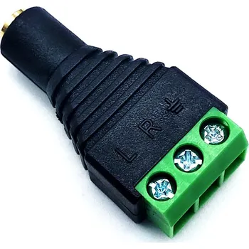 Elektrická zásuvka Konektor 3,5mm JACK zásuvka se svorkovnicí Počet pólů: 3