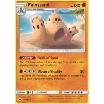 Volný čas Pokémon SUM 075/149 Palossand - Sun & Moon Stav: Excellent, Verze: NORMAL