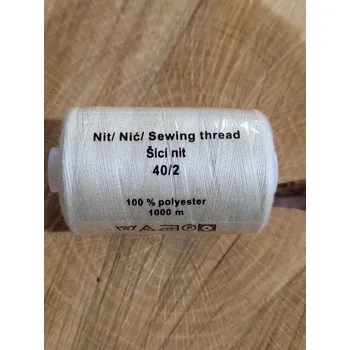 Nit Polyesterové nitě pro overlocky i klasické šití návin 1000 m PES 40/2 James vanilková