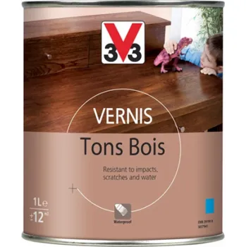 Lak na nábytek V33, bílý, polomatný, 1l