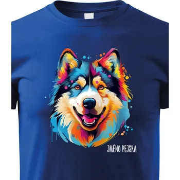 Chlapecké tričko Dětské tričko Aljašský malamut, Barva Modrá, Velikost 110 cm/4 roky, Canvas Dětské tričko 2419