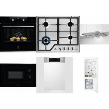 Set domácích spotřebičů ELECTROLUX KODEH70X + ELECTROLUX KGS64362XX + ELECTROLUX LFP326S + ELECTROLUX LMS2203EMX + ELECTROLUX EEM43300IX + ELECTROLUX ENT6TF18S