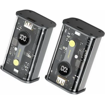 Powerbanka Powerbanka 10000 mAh Super Charging PD 20W + QC 22,5W černá / průhledná