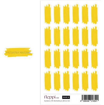 samolepka Fleppi Color coding kolekce | žlutá – čmárance průsvitné