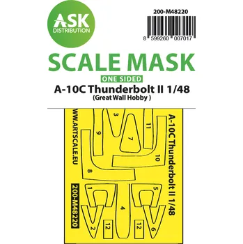 Plastikový model ASK 1/48 A-10C Thunderbolt II one-sided express fit mask for GWH