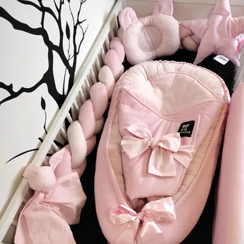 Hnízdečko pro miminko Set do postýlky Mimoušek pink