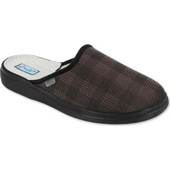 Pánské pantofle BEFADO 132M017 DrORTO pantofle pánské hnědé káro 42 132M017_42