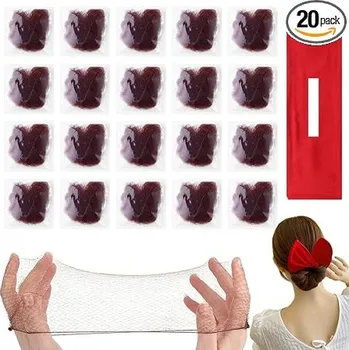 Neviditelné elastické vlasové sítě 20 ks