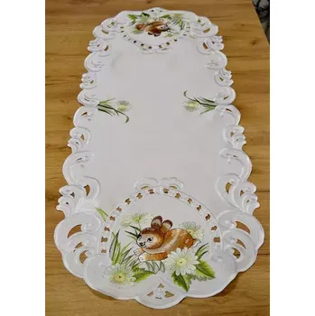 Velikonoční dekorace Velikonoční ubrus Zajíček I, 40x110 cm (Zajíc, králík, Velikonoce)