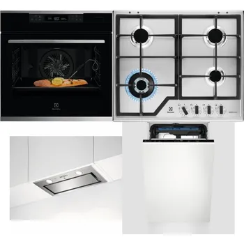 Set domácích spotřebičů ELECTROLUX KOBCS31X + ELECTROLUX KGS64362XX + ELECTROLUX LFG716X + ELECTROLUX EEM23100L
