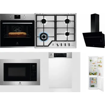 Set domácích spotřebičů ELECTROLUX KOFGH70TX + ELECTROLUX KGS64362XX + ELECTROLUX LFV316K + ELECTROLUX EMS4253TEX + ELECTROLUX EEM43300IX + ELECTROLUX LND5FE18S