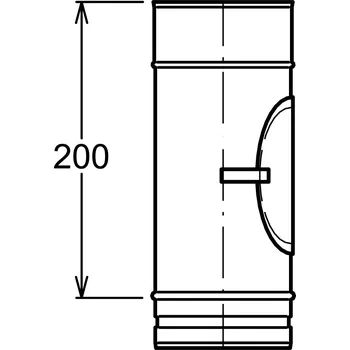Kouřovod Schiedel Kouřovod rovný díl s K.O. 200 mm