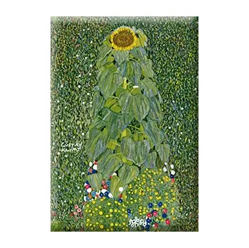 Dekorativní magnet Plumeria Plu - Magnetka Gustav Klimt The Sunflower - 8 x 5,5 cm