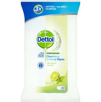Dettol Limetka a máta antibakteriální ubrousky na povrchy 36 kusů