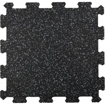 Stronggear Fitness puzzle podlaha 50 x 50 cm, 20, 15, 16 a 10 mm Barva: černá s příměsí žluté, Velikost: 485x485x15 mm