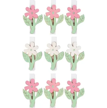 Vánoce Kolíček Kytička 9ks