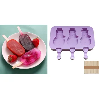 Potah na židli dobirkov.cz Silikonová forma na zmrzlinové dorty na tyči BALWAN, CAKESICLES trojitý 19x10 cm