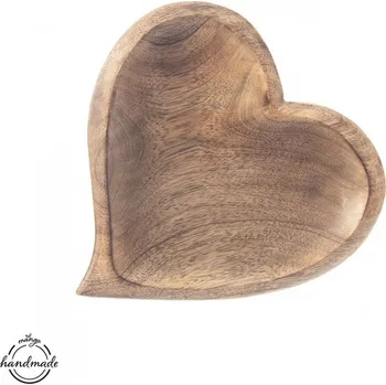 Tác dřevo MANGO srdce 20x20 cm