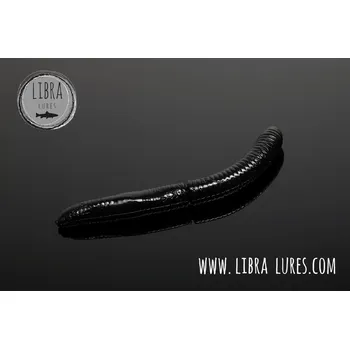 Umělá nástraha Libra Lures FATTY D'WORM 65 Black 040 (Krill)