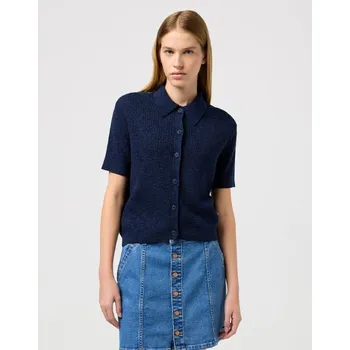 Dámské tričko Tričko Wrangler KNIT POLO NAVY Velikost: XS
