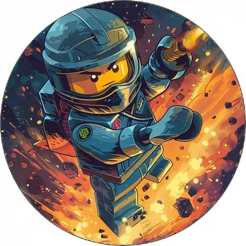 Jedlá dekorace na dort Jedlý papír Ninjago ve vesmíru 19,5 cm