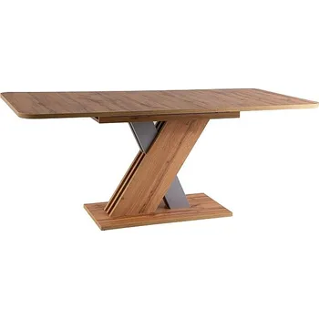 SIGNAL EXEL Rozkládací jídelní stůl Dub Wotan/Stříbrný