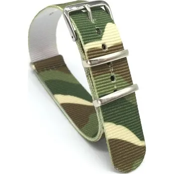 Řemínek na hodinky Nylonový řemínek Ricardo, zelený V2, NATO - 18 mm