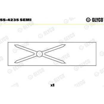 Ojnice Ložiskové pouzdro, ojnice GLYCO 55-4235 SEMI