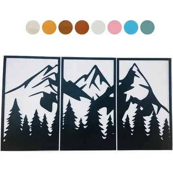 Obraz WoodenPuzzle.cz Dřevěný vícedílný obraz - Hory Barva: Modrá