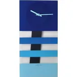 Nástěnné hodiny Nextime 2855BL Sklo Modrá (19 x 38 cm)