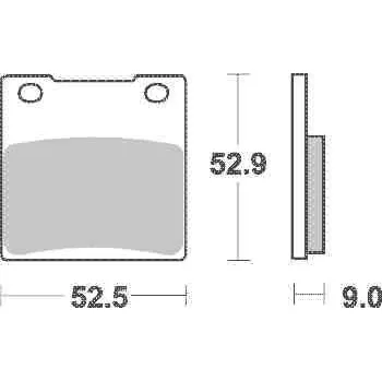 Brzda pro motocykl Brzdové destičky SBS zadní SUZUKI GSX-R 1100 rok 89-97