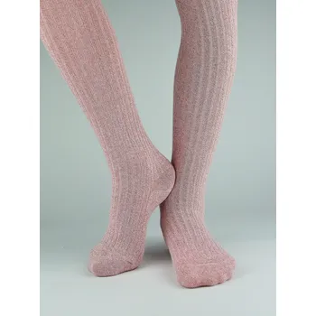 Dívčí oblečení Noviti RB005 Dívčí punčocháče Lurex 140-146 béžovo-stříbrná 140-146