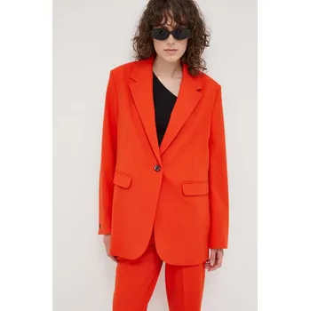 Dámské sako Sako Samsoe Samsoe oranžová barva F21100157 22X, vel. S