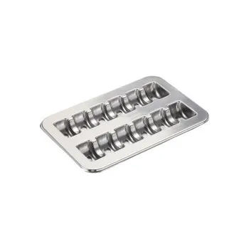 Dóza na potraviny Krabička na makronky s víčkem - Na 12 kusů / Stříbrná