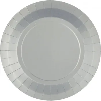 Party dekorace Santex Talíře papírové stříbrné 22,5 cm 10 ks