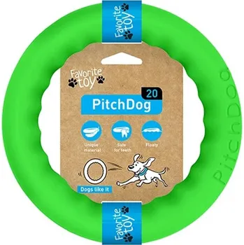 Hračka pro psa Hračka PITCHDOG guma - tréninkový kruh zelený (L) 28cm
