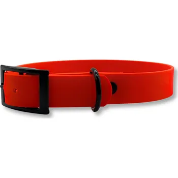 Obojek pro psa PafDog® Voděodolný gumový obojek pro psy SVĚTLE ČERVENÝ - šířka 2,5cm Vyberte velikost: S