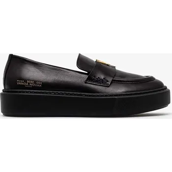 Dámské mokasíny Kožené mokasíny Vanda Novak Kayla dámské, černá barva, na platformě Kayla.Deep.Black 99X, EUR 39