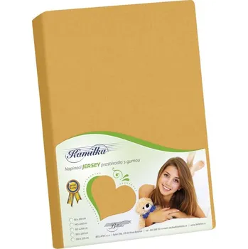 Prostěradlo veratex Prostěradlo jersey hořčicová 180x200 cm