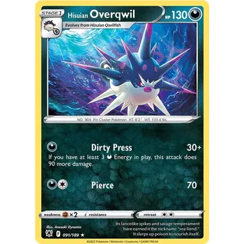 Karetní hra Pokémon TCG Hisuian Overqwil 091/189