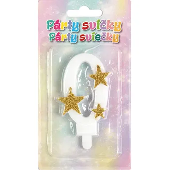 Dortová svíčka Dortová svíčka č.0 Glitter Star