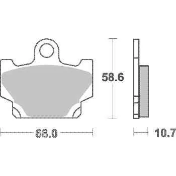 Brzda pro motocykl Brzdové destičky SBS přední Yamaha SR 125 rok 95-96