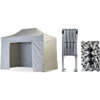 Zahradní stan Nůžkový párty stan 2x4 m TENTino BIG HEXAGON EXTREME Barva opláštění: 5A - ŠEDÁ